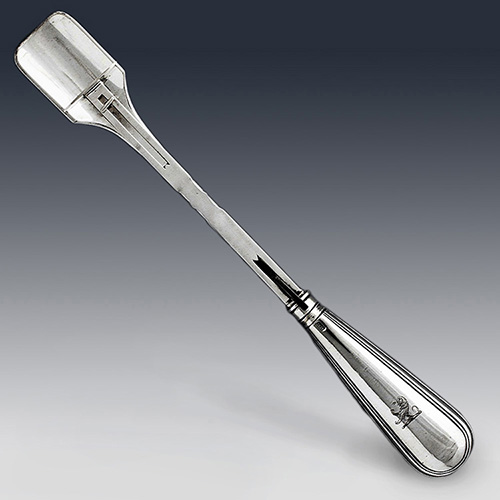 Silver georgian articulated cheese stilton scoop moses brent
