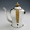 Silver argyle argyll showing cane wrapped handle and spout