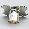 Single sconce showing hallmarks by Birmingham assay office