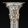 Candle holder with acanthus leaf detailing