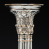 Candle holder with acanthus leaf detailing