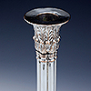 Top of candlestick with acanthus leaf decoration