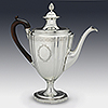 Antique Georgian sterling silver coffee pot by Daniel Pontifex