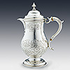 Right side profile of arts and crafts coffee pot