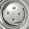 Close up of Hamilton and Inches hallmarks to coffee pot base