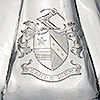 hand engraved crest carpe diem, seize the day inscribed