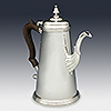 James Dixon antique sterling saver coffee pot 