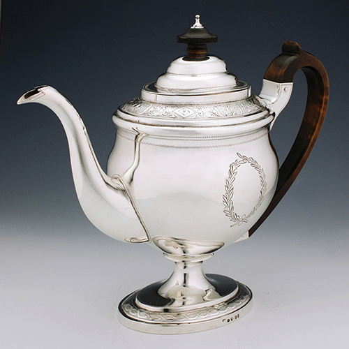 Georgian silver coffee pot solomon hougham