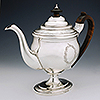 Georgian sterling silver coffee pot by Solomon Hougham