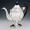 Georgian sterling silver coffee pot by Solomon Hougham