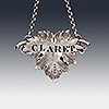 Claret vine leaf silver decanter label