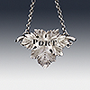 Port vine leaf silver decanter label