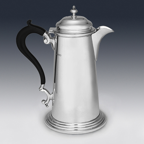 Antique silver hot water jug pot martin hall