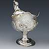 Georgian sterling silver sauce boat with pedestal foot