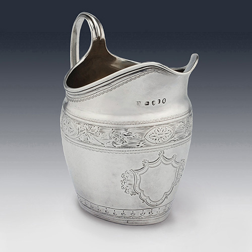 Georgian silver cream jug salomon hougham