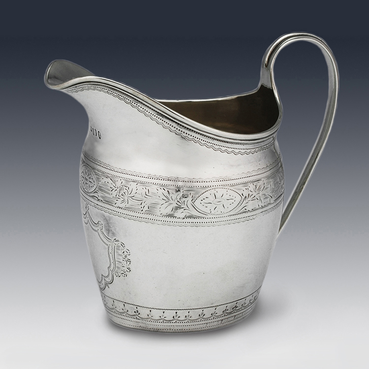 Georgian sterling silver antique cream jug Solomon Hougham