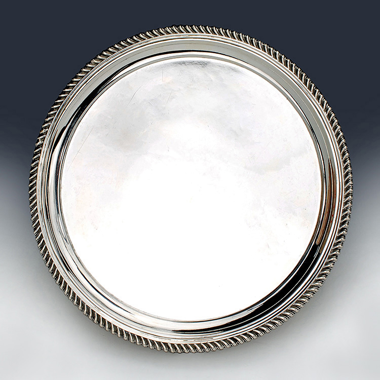 Victorian sterling silver salver Richard Martin and Ebenezer Hall