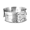 Layered silver bangle