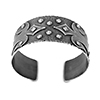 Fleur de lys silver cuff bangle