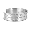 Riveted silver cuff bangle 