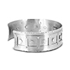 Layered silver cuff bangle