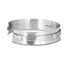 Riveted silver cuff bangle 