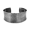 Oxidised finish silver cuff bangle