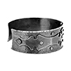 Textured silver cuff bangle