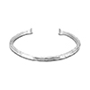 Textured sterling silver cuff bangle