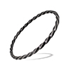 Twisted silver bangle
