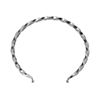Satin finish silver cuff bangle
