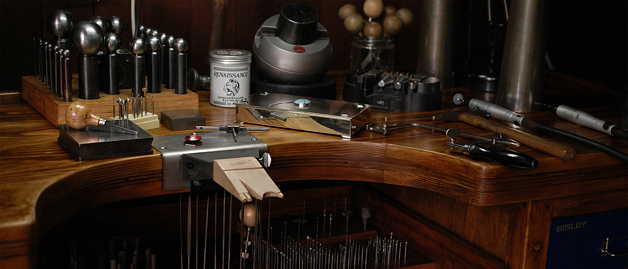 Silversmith and jewellers workbench