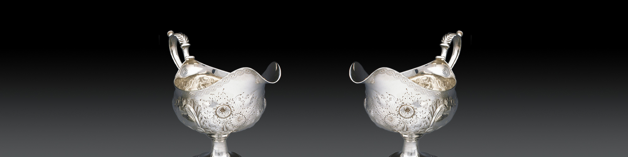 Sterling silver sauce boats and argylls