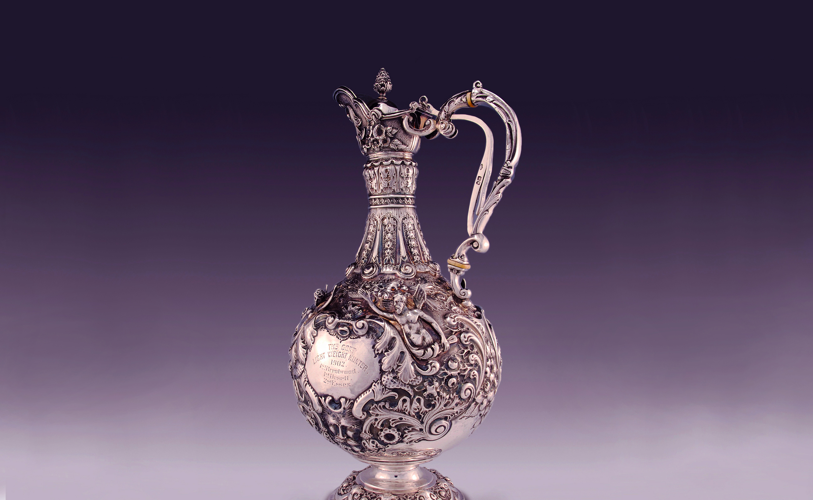 Sterling silver ewer