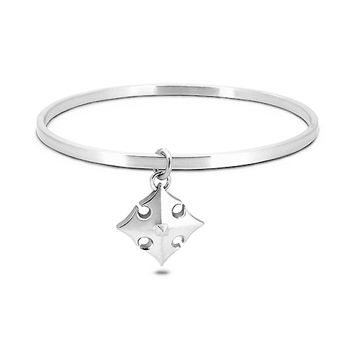 Sterling silver charm bracelet with handmade medieval charm