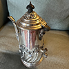 Silver antique coffee pot with broken knop