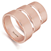 Flat shape wedding rings and bands