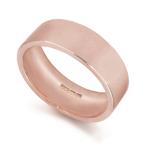 18ct Rose gold 750 easy fit wedding ring