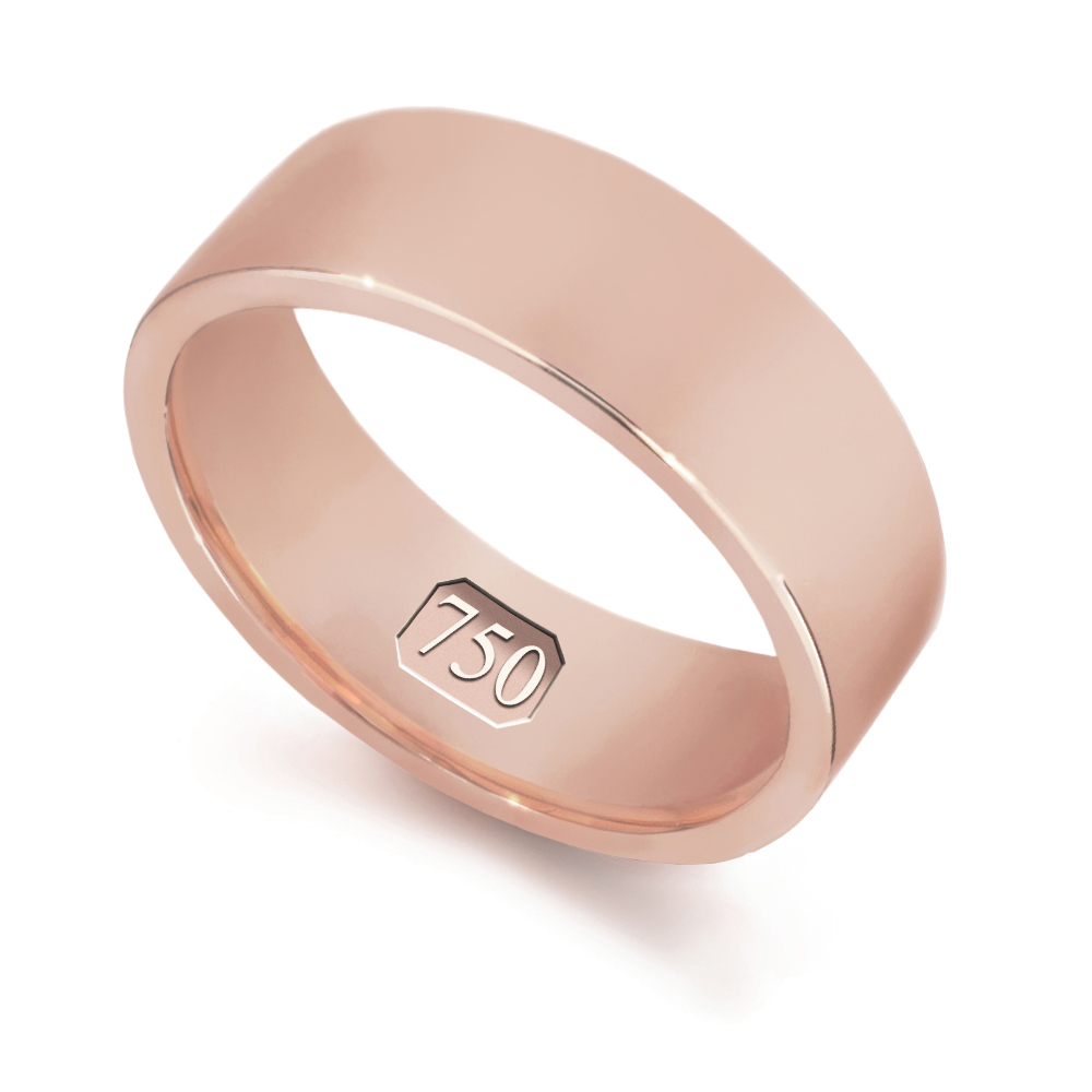 Wedding ring in 18ct rose gold