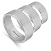 Flat shape wedding rings and bands