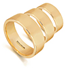 Flat shape wedding rings and bands